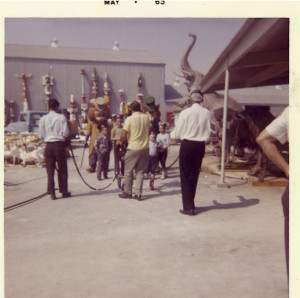 4th grade classmate Helen Edwards was at Disneyland in 1963 when he and her little brother encountered Walt Disney by chance. He was very impressed with this cute and spunky kid and immediately asked her mother if she could be interviewed for a segment of the Mickey Mouse Club. Her mother snapped this photo. Helen is on the far right with her little brother. I saw Helen on TV when I tuned into the Mickey Mouse Show!