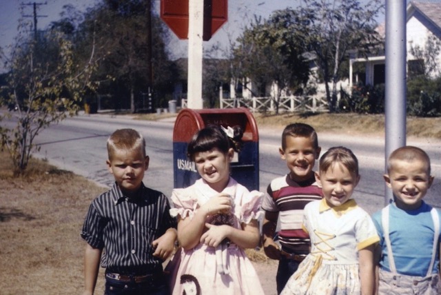 First day of school 1960, 2nd from right Helen